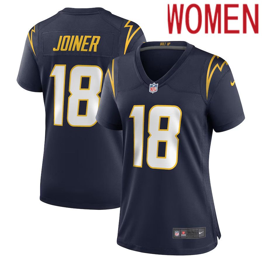 Women Los Angeles Chargers #18 Charlie Joiner Nike Navy Retired Player NFL Jersey->women nfl jersey->Women Jersey